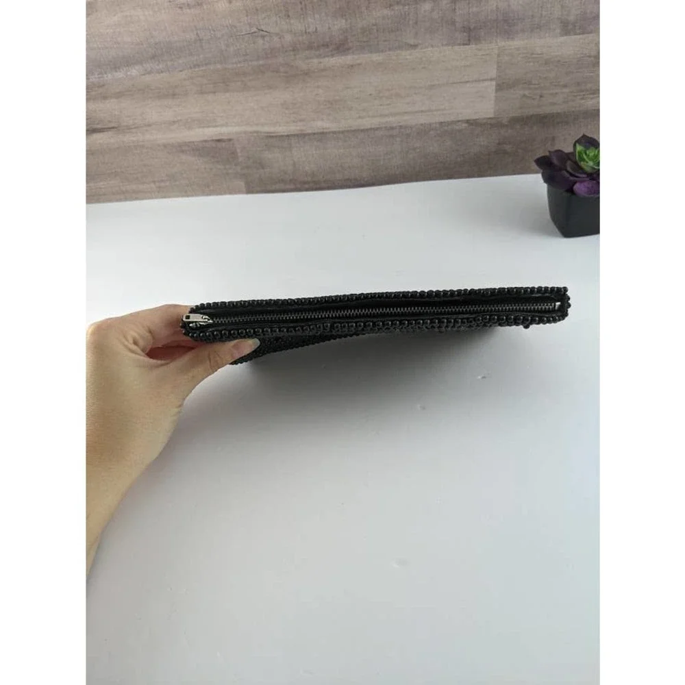 Beautiful Black Beaded Clutch